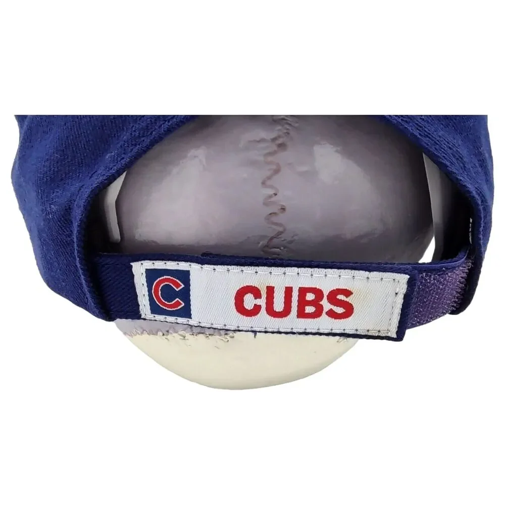 Clean New Era Chicago Cubs Blue Cap Hat Genuine Merchandise Acrylic/Wood Blend